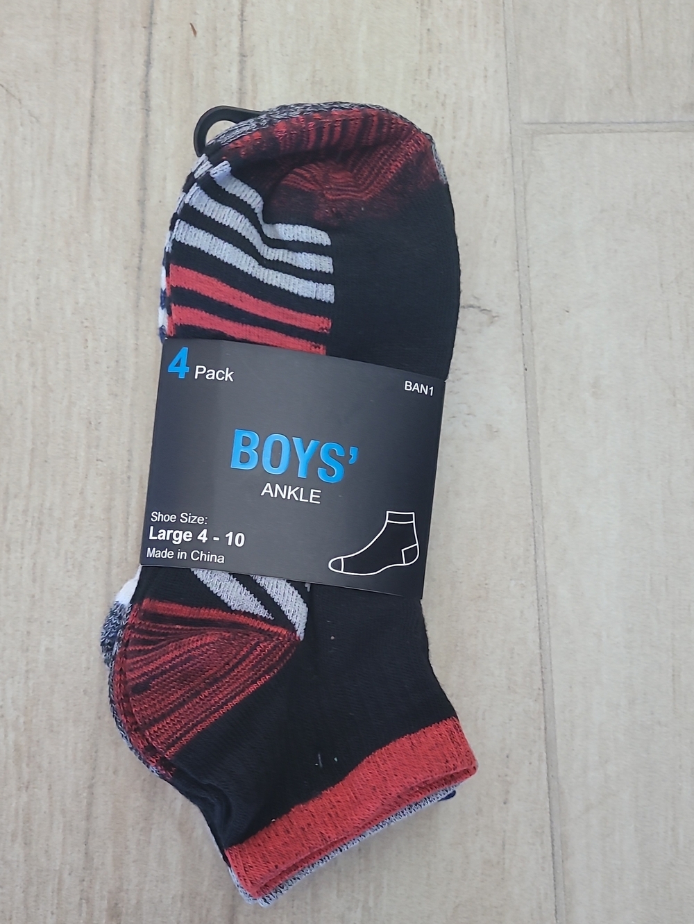 Boys' Ankle Socks - (4-Pack)